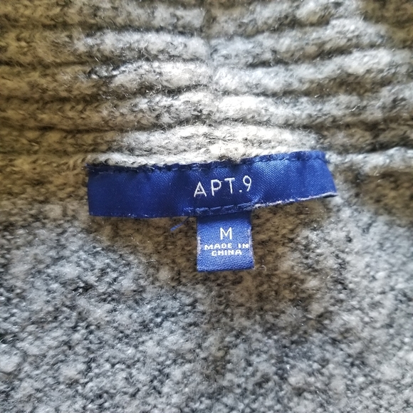 🛍Marbled Grey Knit Medium Sweater EUC Apt 9 - Picture 5 of 7